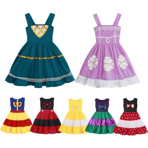 Baby Girls Princess Costume Sofia Dress for Girl Kids Halloween Cosplay Clothes Kids Children Christmas Belle Princess Costume