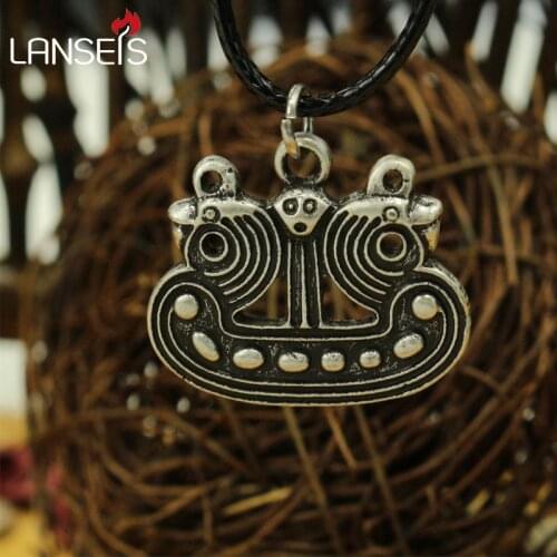 Lanseis10pc Viking Ship.This pendant is a stylized Viking ship originally it was a brooch were symbolic of the legendary Vikings