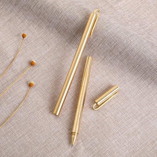 Vintage Brass Gel Pen 0.5mm personality signing pen metal