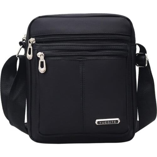 Mens vertical one shoulder straddle bag Oxford waterproof one shoulder straddle business and leisure small square bag