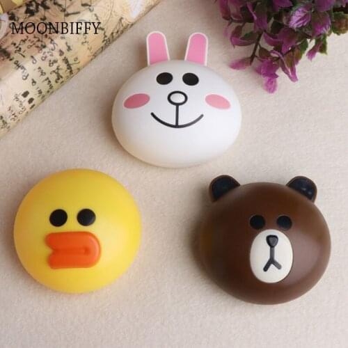 Mini Cartoon Plastic Contact Lens Box Rabbit Chicken Shape Contact Lens Travel Case