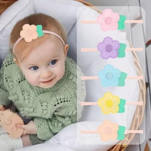 Hair Band Floral Decoration All-matched Soft Toddlers Girls Bow Headband for Photography