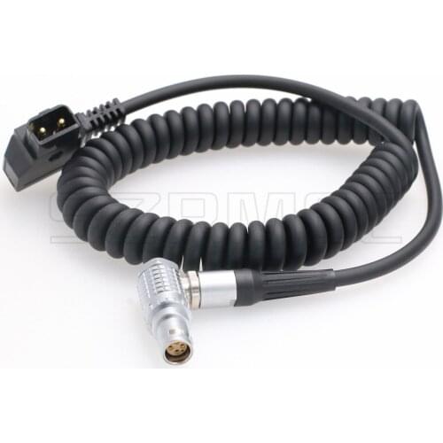 Red Scarlet Epic Camera Coiled Power Cable D Tap to Right Angle 1B 6 Pin Female