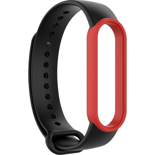 100 Pc/lot Strap for Xiao Mi band 5 or 6 Silicone Two Color Bicolor Double Color Bracelet Wrist Band