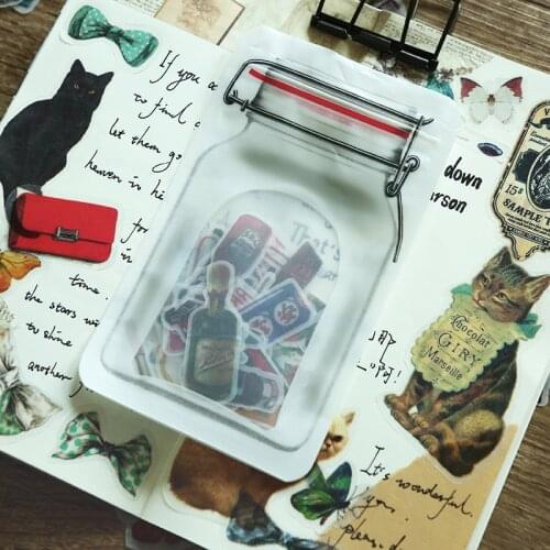 Retro Cute Hand Account Deco Sticker Bullet Journaling Accessories Stickers Aesthetic Cartoon Translucent Decorative Stationery