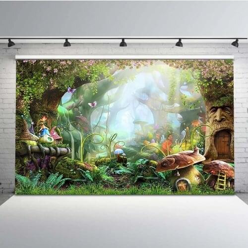 Fairy Tale Forest Trees Backdrops Safari Party Photography Backgrounds Party Decoration Backdrop Phtoto Studio