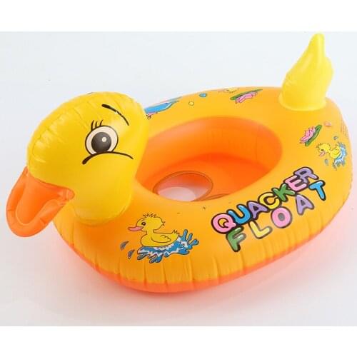 Cute Yellow Duck Baby Swimming Ring Inflatable Kids Bath Summer Swim Circle Floating Children Seat Swimming Pool Toys Party