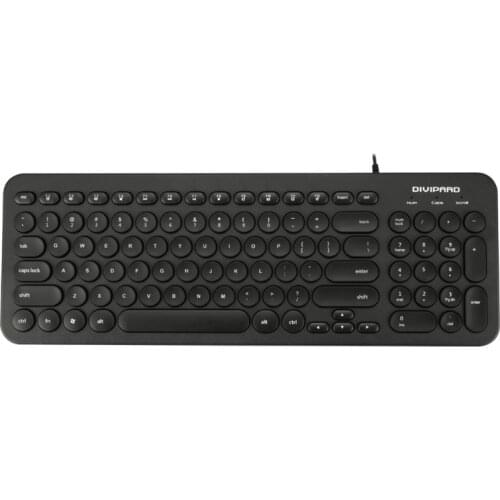 Vintage Cute Mini Keyboard Plug & Play Keyboard 96 Usb Key Wired Round Keycap Multimedia School for Computer