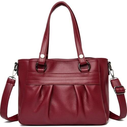 High Quality Crossbody Bags Women Soft Leather Shoulder Bag Female Large Casual Tote Bags Sac Vintage Luxury Handbag Woman Bag