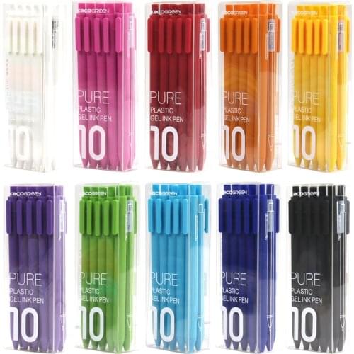 Youpin 10pc/set KACOGREEN Pen Kaco Color Pen 0.5mm Core Durable Signing Pen Refill Black Ink For School Office/ Kaco Refills