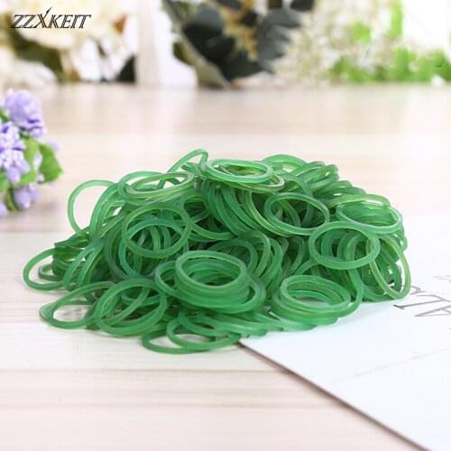 16*1.4mm Green Office Rubber Ring Rubber Bands Strong Elastic Bands Stationery Holder Band Loop School Office Supplies