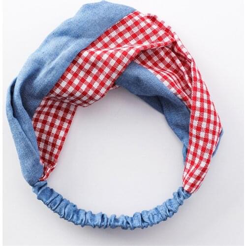 Korean Fashion Women Hair Accessories Turban Plaid Headband Striped Prints Bandanas Elastic Hair Bands Gum Hair For Girls