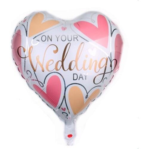 1 pcs 18 Inch Heart Shaped Wedding Aluminum Film Balloons Wedding Decoration Party Balloons Wholesale