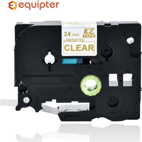 24mm Tze154 gold on clear Tz154 Compatible for Brother P-touch Label Printers Laminated Tze Label Tape Tze-154 Tz154 Tze154