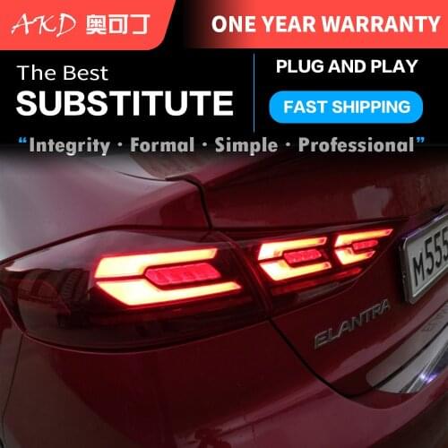 4PCS Car Styling for Hyundai Elantra Taillights 2016-2018 for Elantra LED Tail Lamp+Turn Signal+Brake+Reverse LED light