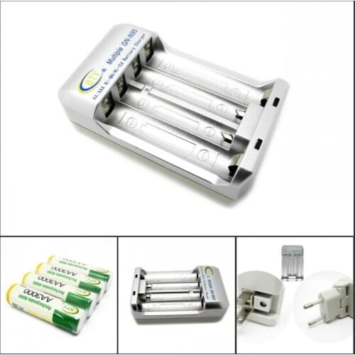 4x AA 3000 Series 850mAh 1.2V NI-MH Rechargeable Battery BTY + Hi-speed Quick AA AAA Rechargeable Battery BTY Charger