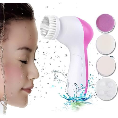 5 in 1 Electric Facial Cleanser Face Cleaning Machine Skin Pore Cleaner Face Wash Brush Body Facial Massager Beauty Massage Tool