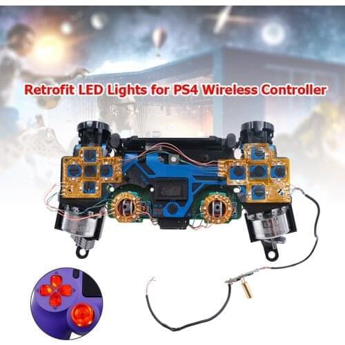 Electronic Machine Accessories 6-Color Luminated DTF LED Kit for PlayStation 4 Controller for PS4 Controller