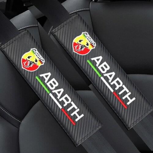 Auto Accessories Car Safety Belt Covers Seat Belt Case Embroidery for fiat abarth Car Styling