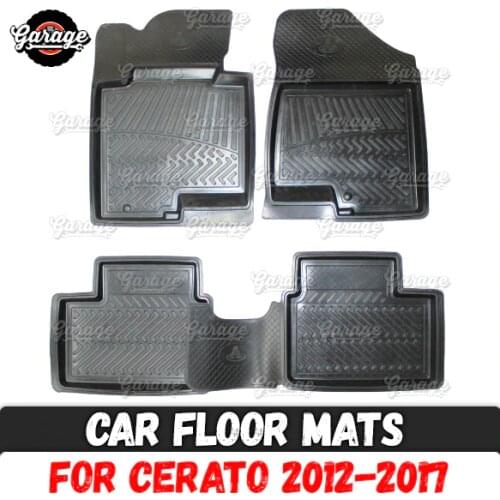 Car floor mats for Kia Cerato 2012-2017 rubber 1 set / 4 pcs or 2 pcs accessories protect of carpet decoration car styling