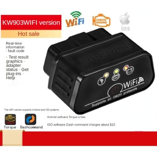 KONNWEI KW903 ELM327WIFI ISO apple and android automobile fault diagnosis instrument ELM327