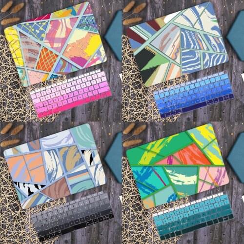 Patchwork Plastic Hard Shell Case Keyboard Cover For MacBook Air 13 inch 2020 M1 A2337 A2179 Pro 13 15 16 inch A2338 A2289 A2141