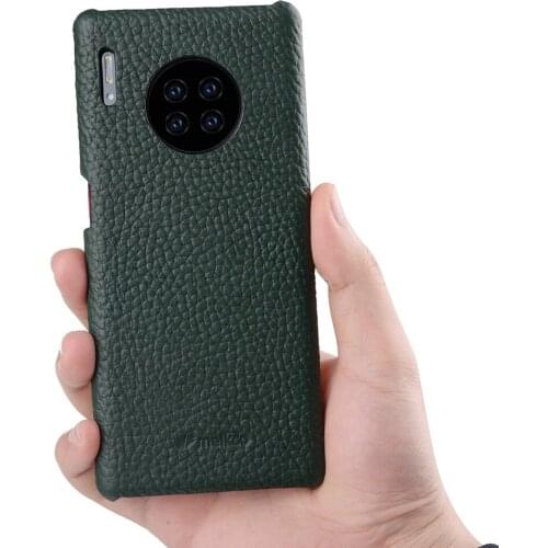 2020 4 Color Genuine Real Leather Cover For Huawei Mate 30 Vintage Litchi Cowhide Business Back Phone Case For Huawei Mate30 Pro