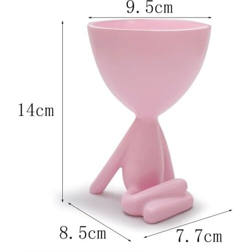 Abstract Human Shaped Flower Pot, Nordic Style Empty Plant Container for Indoor Outdoor