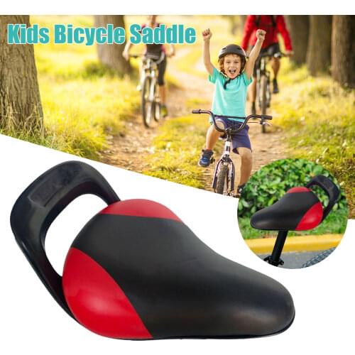 Child Bike Seat PU Leather Bicycle Saddle Bicycle Seat Soft Cushion Comfort Pad Waterproof MTB Saddle For Kids Saddle Parts