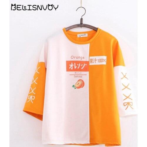 Orane Embroidery Patchwork Korean Style T Shirt For Women Half Sleeve Cotton Tops 2021 Summer Cute Sweet Style Ladies Tee Shirts