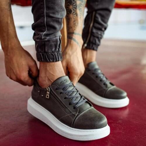 Knack Yüksek Taban Günlük Ayakkabı 555 Gri Türkiye'de Yazın İçin Üretildi Nefes Alabilir Hızlı Kargo Her Kıyafete Uygun