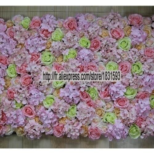 Mixcolor 10PCS/lot Artificial silk rose hydrangea flower wall wedding backgdrop decoration Arch flower stage decoration TONGFENG