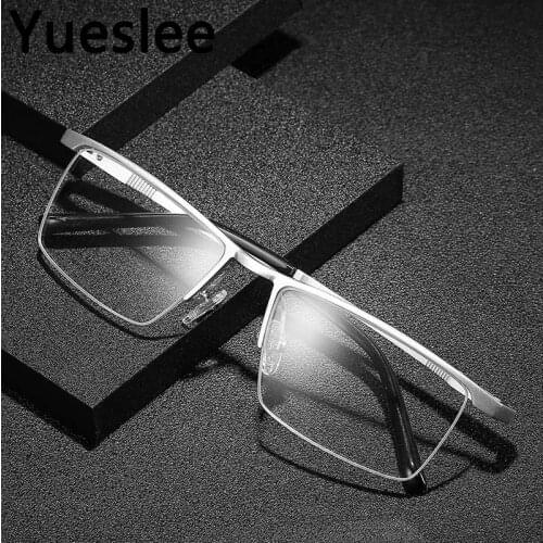 47460 Aluminum Magnesium Mens Grade Glasses Frame Men Half Frame Optical Fashion Computer Eyeglasses
