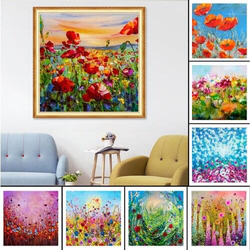 5D DIY Diamond Painting Flowers Cross Stitch Kit Full Square Drill Embroidery Mosaic Art Picture Crafts Wall Decor New Arrival