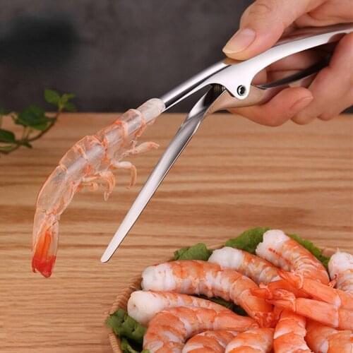 Shrimp Peeler Kitchen Appliances Portable Stainless Steel Shrimp Deveiner Lobster Practical Kitchen Supplies Fishing Knife Tools