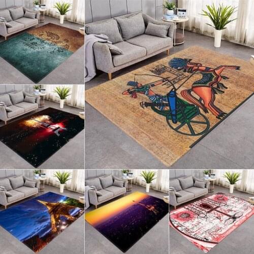 Wishstar Persian Ethnic Style Carpets For Living Room Bedroom Big Carpet Vintage Bohemia 3D Geometric Area Rug Hallway Floor Mat