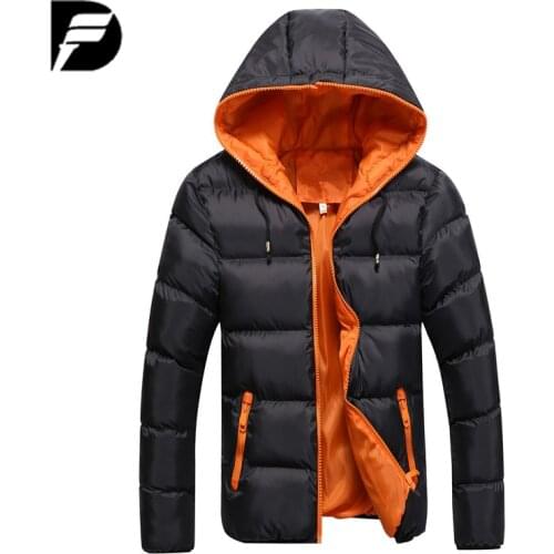 Winter Jacket Men Casual New Hooded Thick Padded Jacket Zipper Slim Men And Women Coats Men Parkas Outwear Warm Coat
