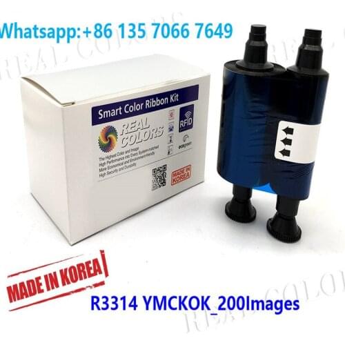 10Pieces Compatible Evolis Ribbon R3314 YMCKOK 200 Images Made In KoreaEvolis Pebble 4 Dualys 3 Securion ID printers