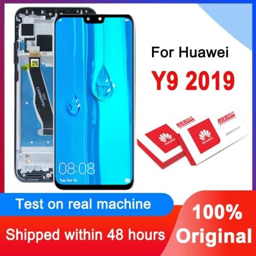 100% Tested 6.5'' 10-Touch LCD Display For Huawei Y9 2019 LCD Touch Screen Digitizer Assembly For JKM-LX1 JKM-LX2 JKM-LX3 Model