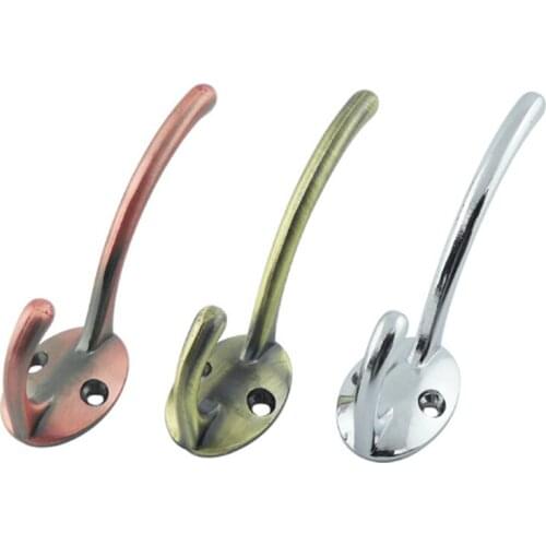 2Pcs Heavy Duty Metal Wall Hooks Door Hangers for Clothes Coat Bag Hat Kitchen Bathroom Towel Multi-Purpose Hook