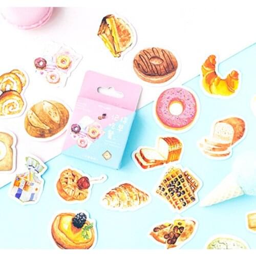 45 pcs/pack MO.CARD breakfast mini paper diary sticker Scrapbooking Decoration label Wholesale