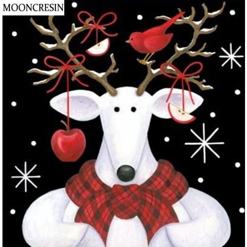 5D Diy Diamond Embroidery Deer Diamond Painting Christmas Gift Square Rhinestone Needlework Crystal Mosaic Kids Room Decoration