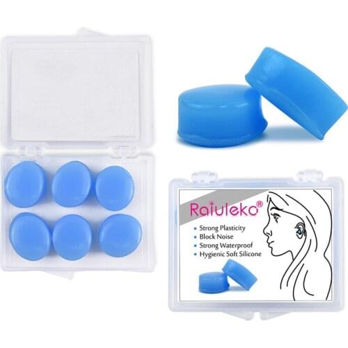 6Pcs/Box Silicone Anti-Noise Ear Plugs Waterproof Swimming Earplugs Sound Insulation Ear Protection Quiet Learn Safety Earplugs