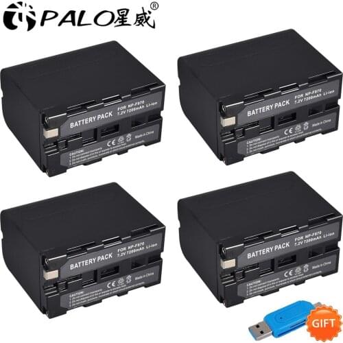 7.2V 7200mAh NP-F960 NP-F970 NP F970 NP F960 Camcorder batteries(4 Pack) for Sony NP-F550 F770 F750 F960 F970