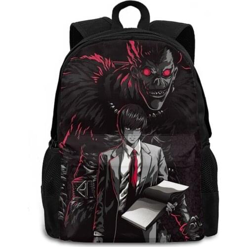 Anime Death Note Large Children School Backpacks Cartoon Bookbag for Boys Girls Casual Daypacks Travelling Rucksack 15.6in
