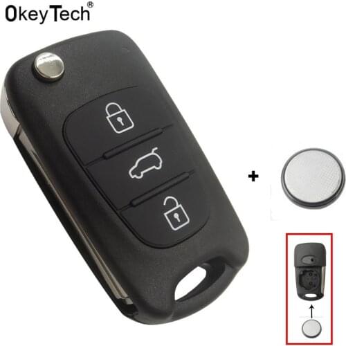 3 Button Flip key Folding car key Shell for kia sportage picanto 3 rio k2 K5 cerato ceed soul for Hyundai with lithium battery