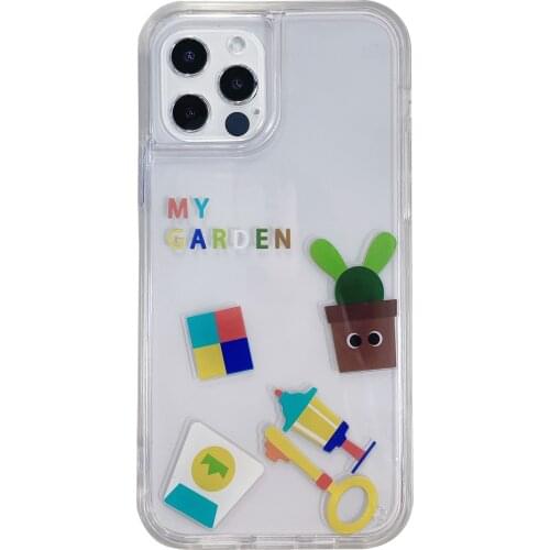 Dynamic Liquid Quicksand Kids Garden Case for iPhone 12 Pro Max Back Phone Cover for 12 11 Pro Max X XS XR 8 7 Plus SE 2020