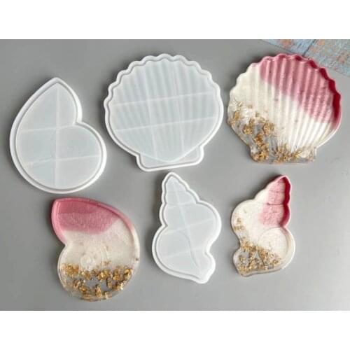 DIY Ocean shell series drip mold plate chocolate cake decoration accessories, candy storage tools