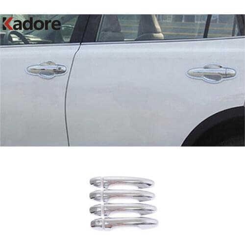 For Toyota RAV4 RAV 4 2013 2014 2015 2016 2017 2018 ABS Chrome Side Door Handle Cover Trim Sticker Exterior Car Accessories