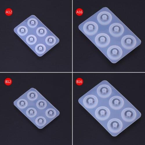 Silicone Mold Beads Round Rhombus DIY Jewelry Ring Crafts Decorative Epoxy Resin Making Tool